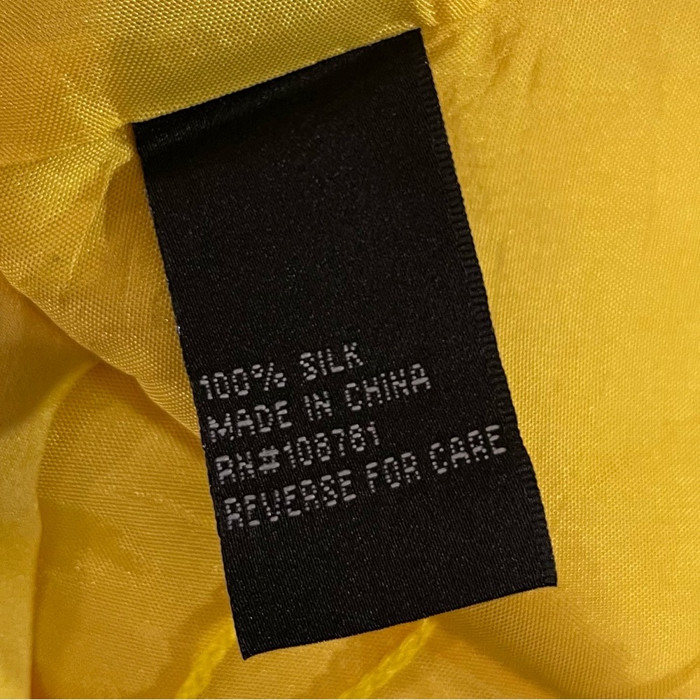 Aidan Mattox Women's Vibrant Yellow Silk Gown Sz 6 - Picture 4 of 17